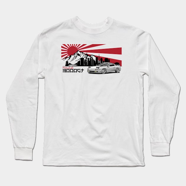 Mitsubishi 3000GT, JDM Car Long Sleeve T-Shirt by T-JD